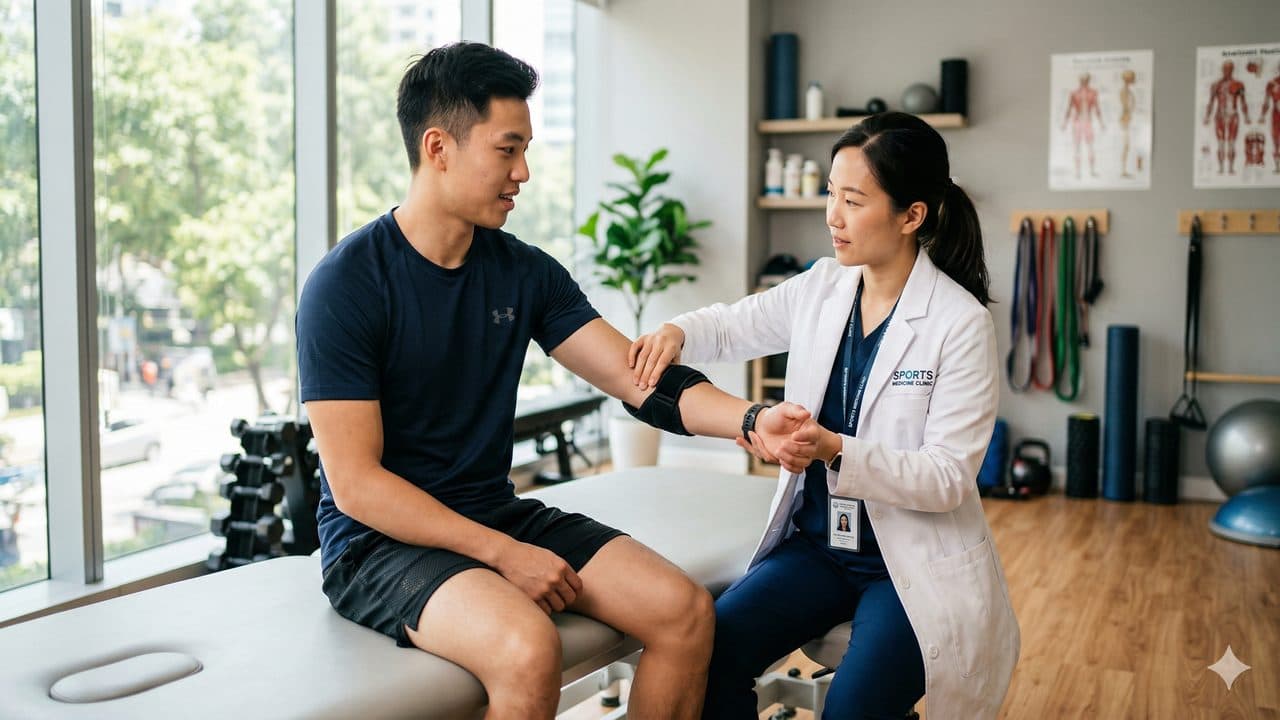 網球肘（外上髁炎）：保守治療、復健訓練與回場計劃
